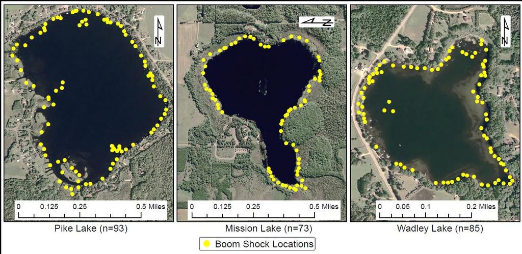 Figure 3: Boom-shock spatial locations for Pike, Mission,