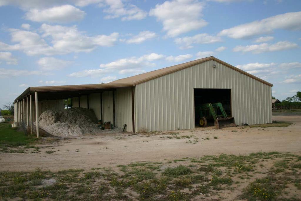 barn, with a sheet metal exterior,