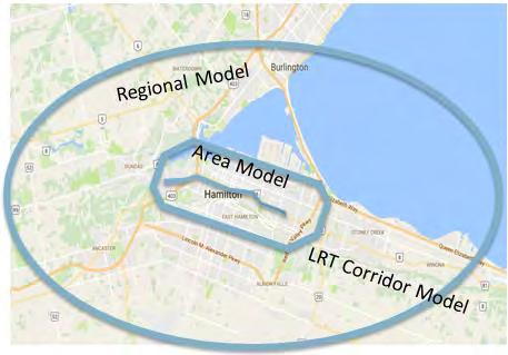 2 Overall Modelling Process Modelling Suite 2.1 A series of models have been built in EMME, VISUM and VISSIM to provide tools to examine LRT ridership, and traffic impacts.