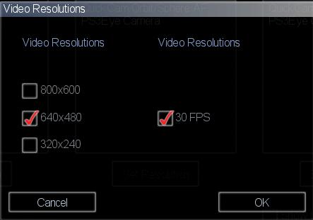 Rate. Note that if you change the video resolution option that the available frame rate (and vice versa) options will