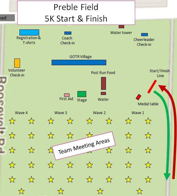 Girls on the Run Participants Girls in the program should arrive by 8:00 and head straight to your team meeting spot program participants do not need to check-in at Registration.