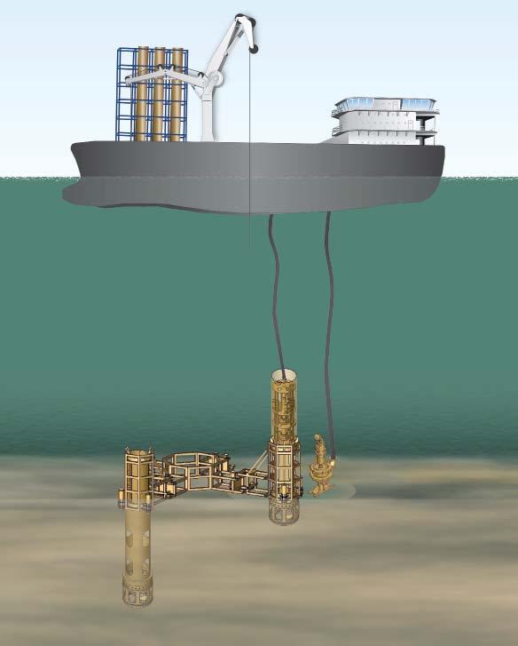 Foundation in Soil for Offshore Pile driving for offshore wind foundations causes underwater noise, which can be dangerous for the health of marine mammals.