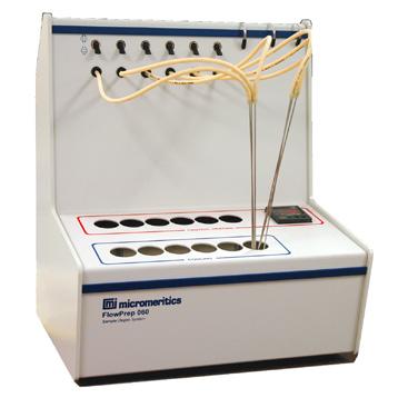 Smart Prep 065 VacPrep 061 The SmartPrep 065 is a flowing-gas degassing unit which removes adsorbed contaminants from the surface and pores of your sample in preparation for analysis.