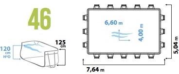120 4.00 x 6.60 m. POP 120 46 BOA SWIMMING POOL KIT COMPLETE WITH BOA FILTER, VACUUM CLEANER, LADDER KITPOP46xB 4,407.