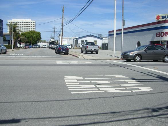 El Camino Real has three travel lanes in each direction. West 25 th Avenue has one travel lane in each direction, while East 25 th Avenue has two travel lanes in each direction.