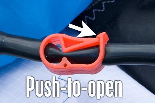 Inflation: To inflate your new EZ-Pump tm kite attach the pump nozzle to the inflate valve on the kite: close the leading edge deflate valve and ensure that the click-to-close valves are open on each