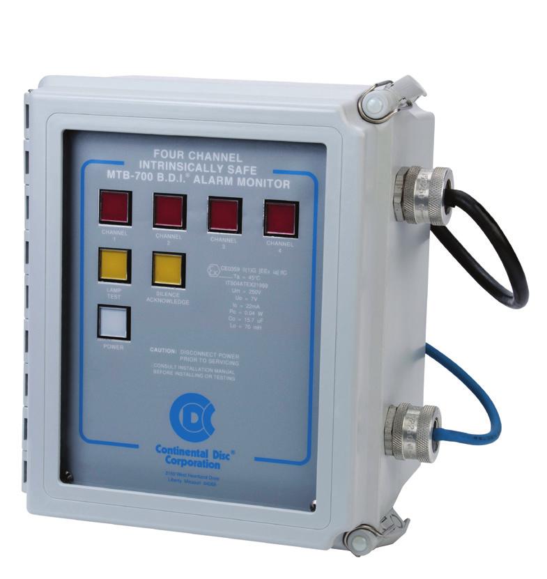 CAL-VAC / POS-A-SET DATASHEET // PAGE 5 B.D.I. Alarm System for Use with CAL-VAC/POS-A-SET When immediate notification of pressure or vacuum relief is required, Continental Disc Corporation s B.D.I. (Burst Disc Indicator) Alarm System should be used.