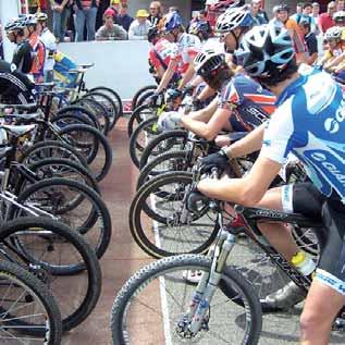 This would allow for ten riders per line if the start line is 8 meters in width and the course does not present any narrowing or turns for the first few hundred meters of the actual course.