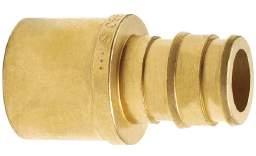 Radiant and hydronic piping systems ProPEX brass sweat adapters ProPEX LF brass and brass sweat adapters transition Uponor PEX tubing to copper pipe.