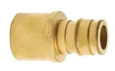 PEX plumbing systems ProPEX LF brass female threaded adapters ProPEX LF brass female threaded adapters connect Uponor PEX tubing to female NPT threads for transitioning from metal to PEX.