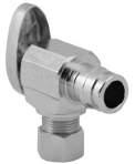 PEX plumbing systems ProPEX LF brass angle stop valves are used for point-of-use shutoff at the fixture. LF4855038 ProPEX LF Brass Angle Stop Valve (full port), ½" PEX 10 $19.