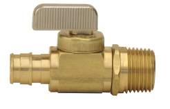 15 ProPEX LF brass to copper (quarter-turn) ball valves feature a shutoff valve for ½" and ¾" Uponor AquaPEX tubing to ½" and ¾" copper pipe.