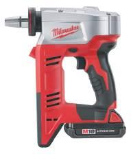 Expands ⅜" to 1" pipe Milwaukee M18 ProPEX Expansion Tool Continuous expansions for maximum install speed Magnesium construction for jobsite durability Auto-rotating head for convenient,