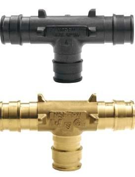 Radiant and hydronic piping systems ProPEX LF brass elbows ProPEX LF brass elbows make 90-degree connections for ½" Uponor PEX tubing to ½" male NPT thread or copper sweat.