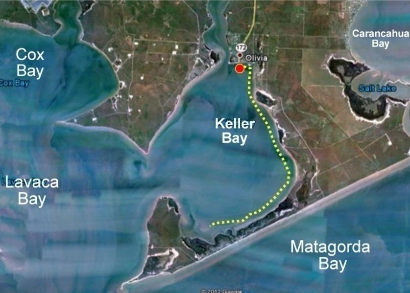 The area is also ideal for wind surfers. The distance to the marshes is about 4.0 miles (Figure 61). The bay is in average 5 to 6 feet deep, making this a good area for kayaking and fishing.