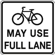 Recently, however, traffic engineers have started moving away from them for signs with more direct language, such as Bikes May Use Full Lane.