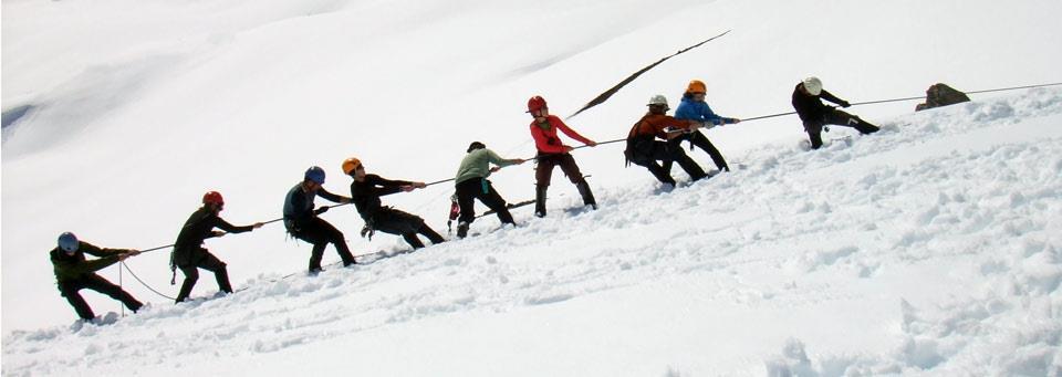 Crevasse Rescue: Traveling in glaciated terrain requires that every member of the team be proficient in crevasse rescue. We ll learn how to get a teammate out of a crevasse quickly and efficiently.