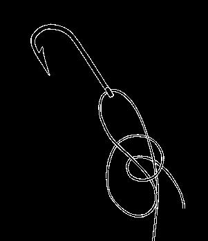 This is an excellent knot for connecting hooks and swivels to the end of fishing lines.