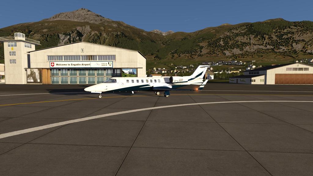 Startup and Samedan, LSZS, Learjet