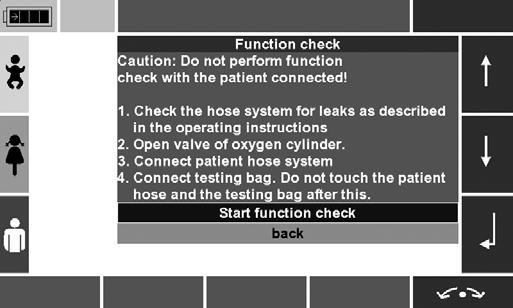 7. Follow the instructions on the display: Check for leaks (see "9.2 Checking the system for leaks" on page 89) and check the hose system (see "9.