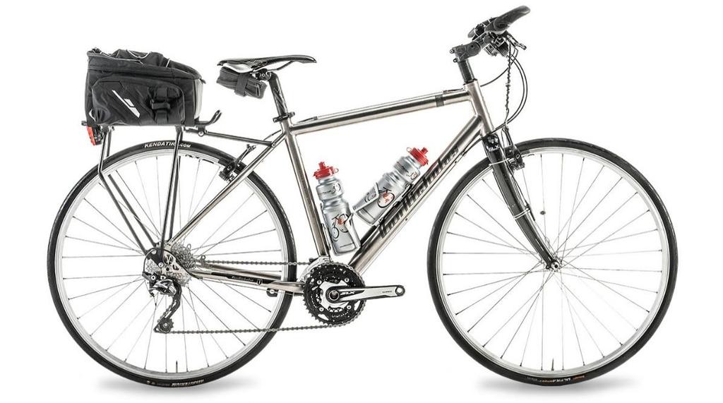 Titanium hybrid bike specifications Self-Guided Bicycle Tours in Italy: Frame / Fork Shifters/Crankset Van Nicholas Amazon 3AL/2,5V titanium hybrid / mixte (step through) frame and VN Slx carbon fork