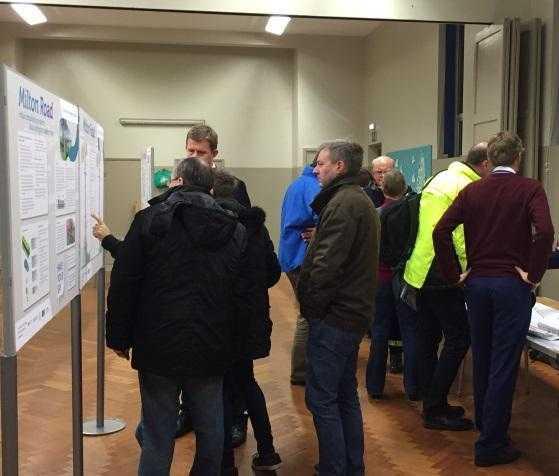 The boards on display covered topics such as: Scheme background and information on the Greater Cambridge City Deal; Description of the options and proposals for the Milton Road corridor; Detailed