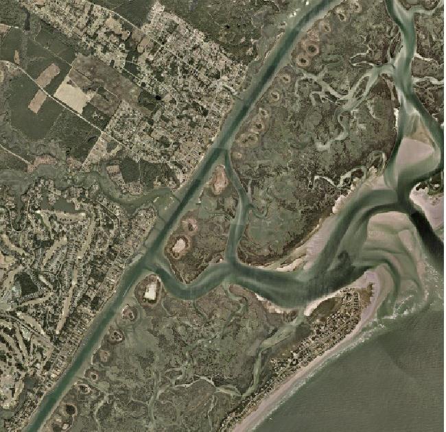 3 2 Nixon Channel 1 Figure 3.8. Location of AIWW dredged material disposal sites 1, 2, and 3.