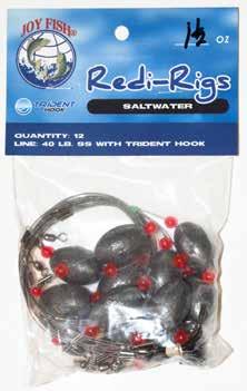 12-pack TTLFSH2T 2 2-pack, 12-pack Stainless Steel Redi-Rig with Snap Weight (oz) Package TTLFSS14T 1/4 2-pack, 12-pack TTLFSS38T 3/8 2-pack, 12-pack TTLFSS12T 1/2 2-pack, 12-pack
