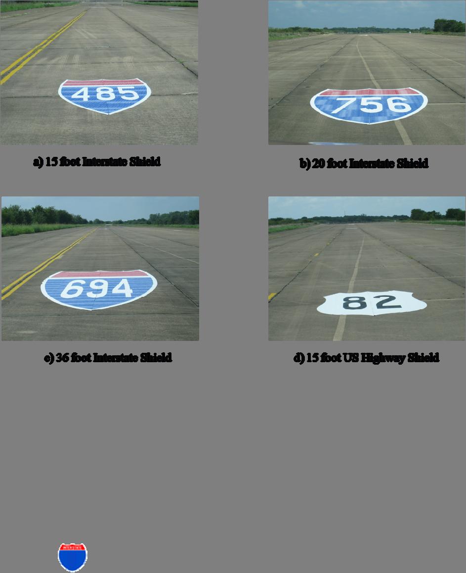 Figure 26. Highway Shield Pavement Markings.