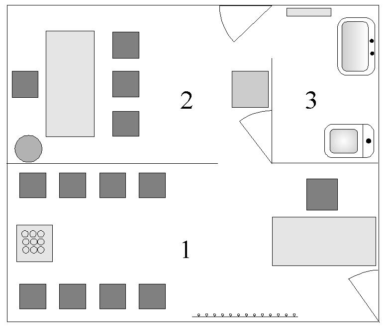 36 APPENDIX 25: DOPING CONTROL STATION LAYOUT (Example) 1.Waiting Room Refrigerator or Cool Box with sealed non-alcoholic drinks, Desk, Chairs, Hangers 2.