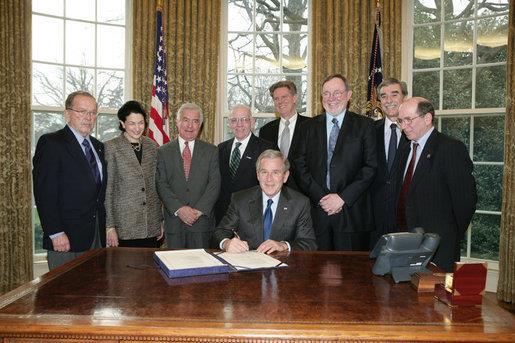 President Bush signs