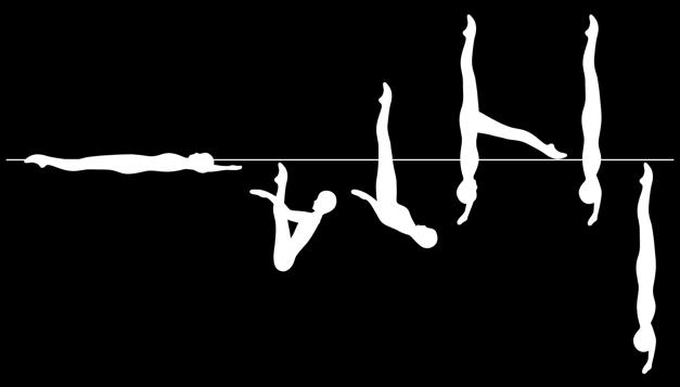 8 From a Back Layout Position, the legs are raised to vertical as the body is submerged to a Back Pike Position with the toes just below the surface.