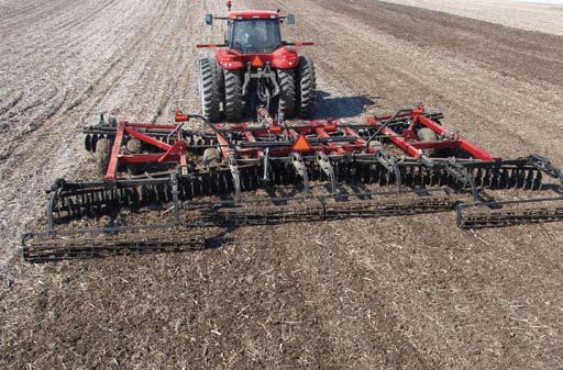 earthmastertillage.com, or circle 105. Case IH True-Tandem 330 Turbo Two rows of patented 20- in., low-concavity Turbo blades on 7.5-in. spacing; 18 gang angle 5 models from 22 to 42 ft.