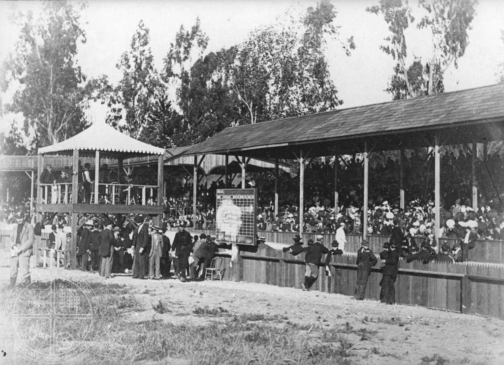 Images on file at the Smith-Layton Archive, Sourisseau Academy for State and Local History [21] Agricultural Park Velodrome, circa 1900.