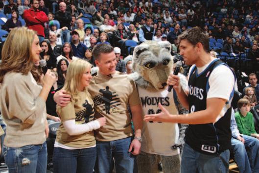 Timberwolves players and coaches showed their appreciation by serving their guests with a