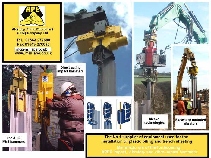 The Use of Piling Equipment Health and Safety Information Foundation equipment and especially pile driving hammers are designed to transfer extremely high energy ratings from the pile driver to a