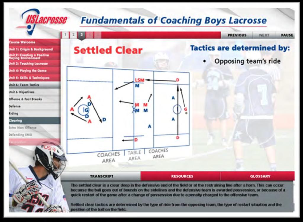 The Level 1 courses are FREE to all members and can be accessed at uslacrossecourses.