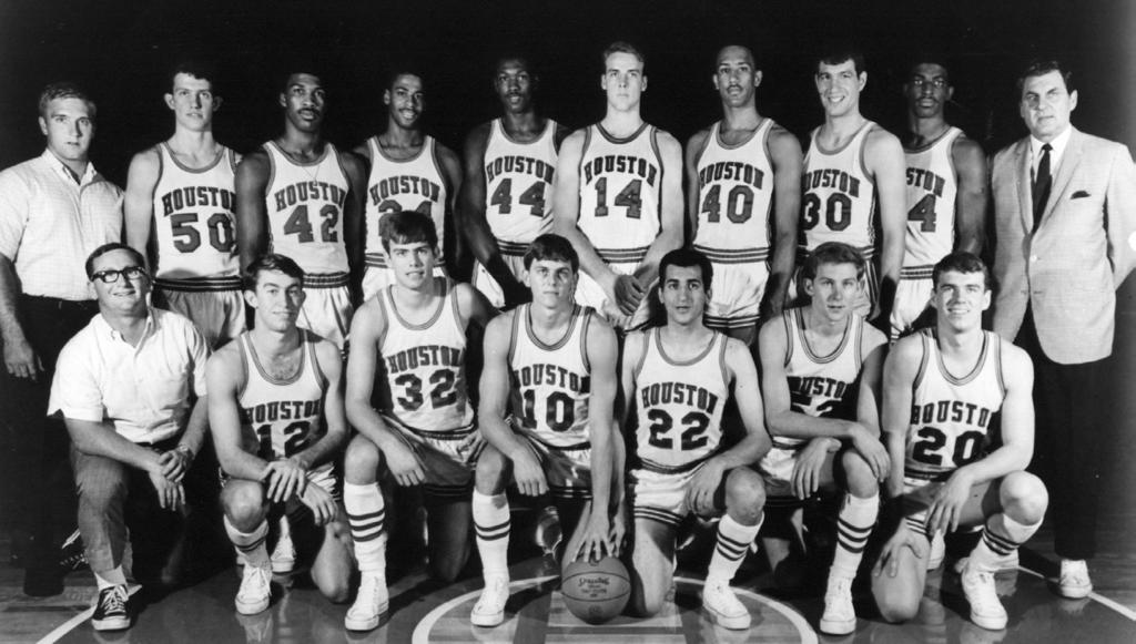 1968 NCAA Final Four AP, UPI Wire Service Champions Front Row (left to right): Howie Lorch, team manager, Larry Anderson, Billy Bane, Vern Lewis, Niemer Hamood, Bobby Van Landingham and Tom Griben.