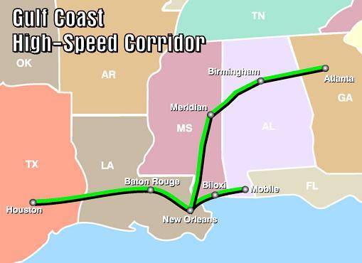 Corridor planning under FRA guidance has been completed for the New Orleans to Mobile segment and between Lake Charles, LA and Meridian, MS.