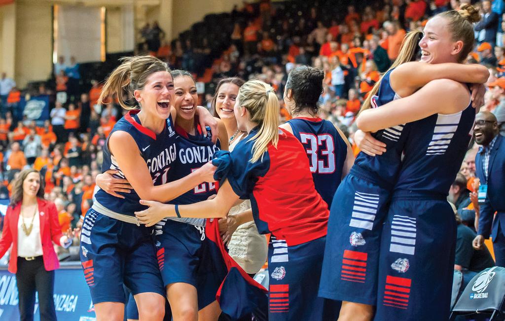 2015 - SWEET SIXTEEN After sweating out Selection Sunday, the 2014-15 Gonzaga women s basketball team saw their name and their matchup on the bracket.