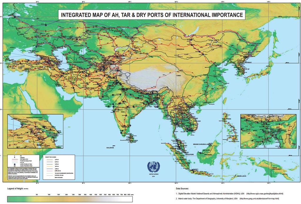 Dry Port Development in Asia-Pacific Total 240 Dry Ports in 27 economies International Agreement on Dry Port in 2014 (Reason) Economic inequality was intensified among members of ESCAP (Objectives)
