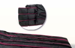 The carriers have full-length zips for easy access. The small size takes up to 2 rods, the large size up to 3 rods.
