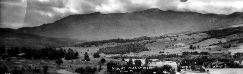 before the tracks emerged: three mountains before skiing Mount Mansfield from the valley before ski