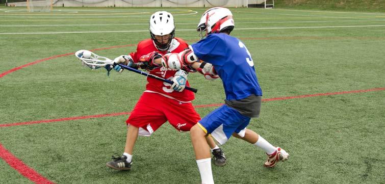 VIOLATIONS CROSS CHECK: A player may not check his opponent with his stick in a cross check position.