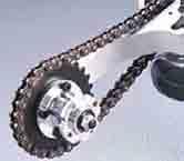 Chain Drives 765 Rear wheel chain drive of a motorcycle The roller chains are standardised and