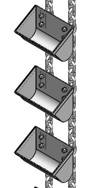 For central chain bucket elevators (from size 315)