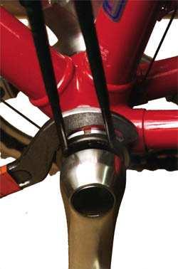 Adjustable Bottom Bracket Adjustable Bottom Bracket Bearings can be accessed and