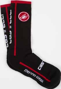 VENTI SOCK 4513537 SIZES: SM/LX/2XL WEIGHT: 57g (Pair) ROSSO CORSA 9 SOCK 4517035 SIZES: SM/LX/2XL Merino Wool Blend New 20cm cuff length Meryl Skinlife yarns feature bacteriostatic silver ions Mesh