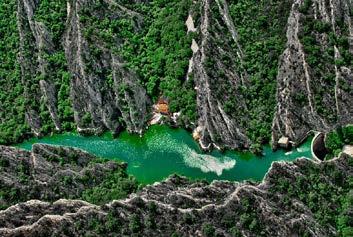 Matka Canyon is located west of Skopje.