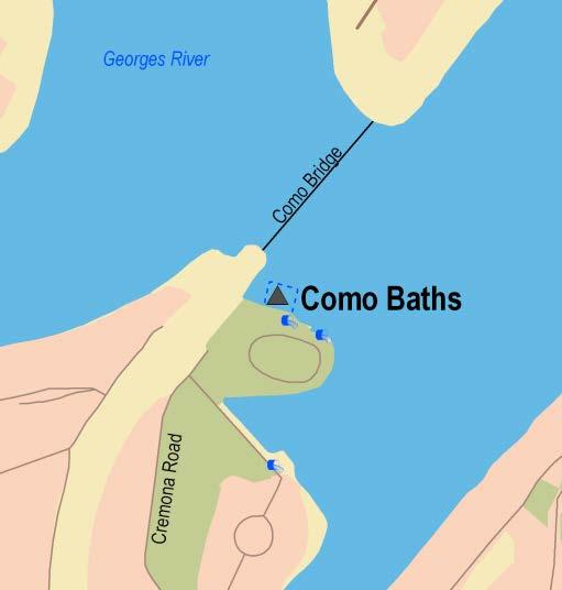 Sydney Region Southern Sydney (Sutherland and Southern Harbours) Como Baths Beach Suitability Grade: G.